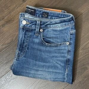 Lucky Brand Lolita Low Rise Bootcut Jeans Blue Denim 6 28 x 32 Mid Rise Stretch